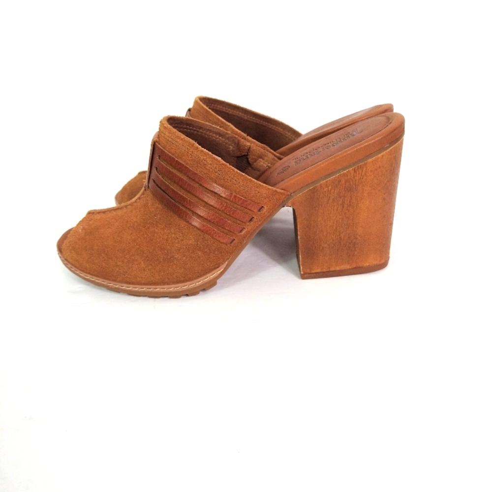 Timberland Earth keepers brown leather, wood heel